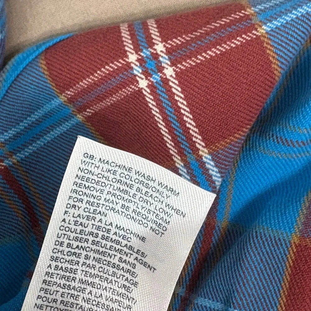 The North Face Arroyo Flannel Shirt Mens Medium Blue Red Plaid Gorpcore Outdoors